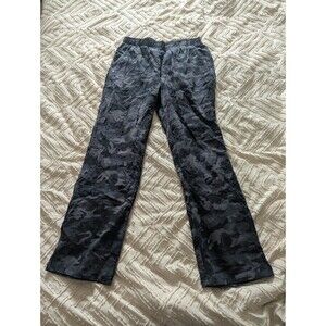Soothfeel Men’s Camo Athletic Pants Medium Black Gray Camouflage Drawstright